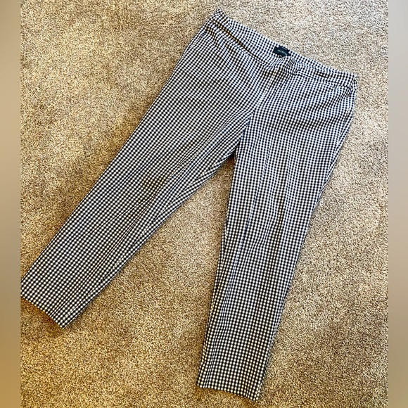 Talbots Women’s Black White Gingham Check Chatham Pant size 16 - Picture 2 of 5